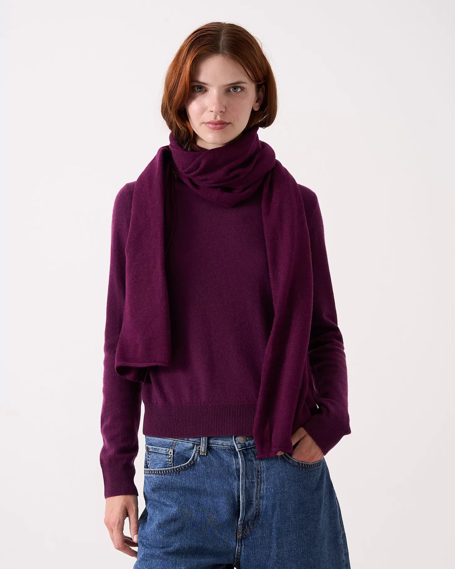 Écharpes & Tours De Cou | 100% Cachemire>Absolut Cashmere Infinity. Eggplant